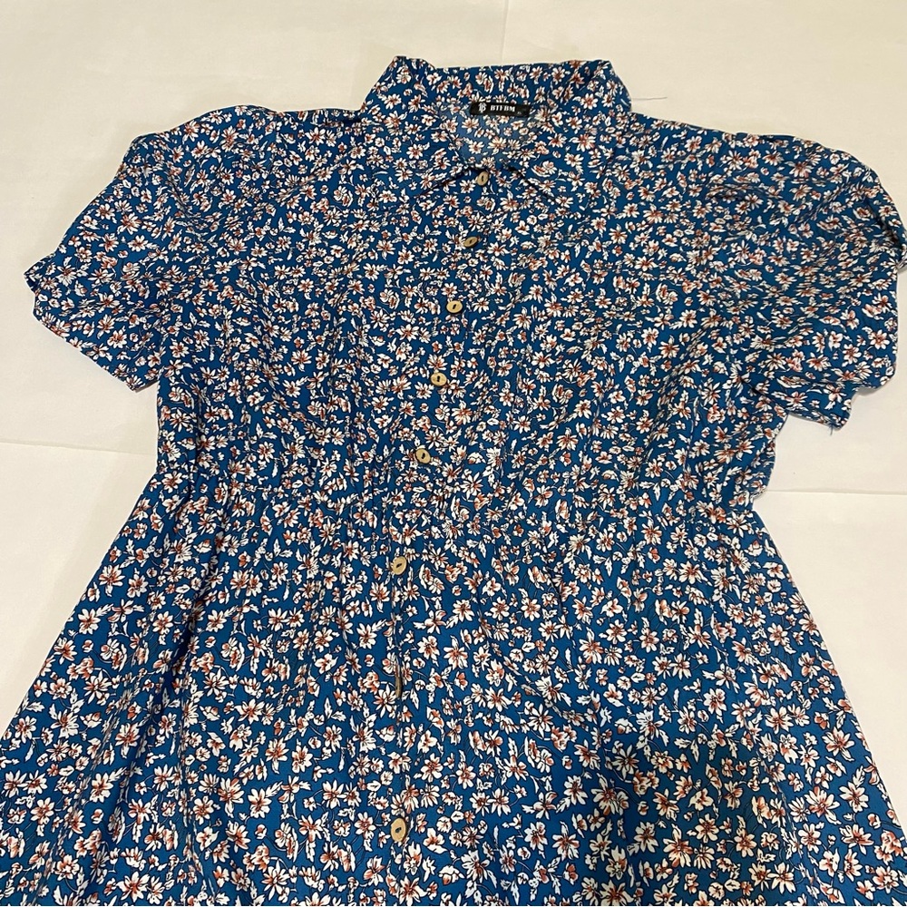 BTFBM Floral Button-Up Dress - Picture 4 of 9